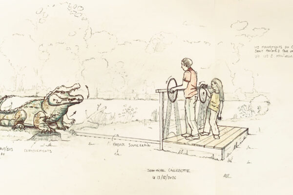croqui crocodile chateau des arts